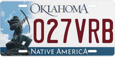 OK license plate 027VRB