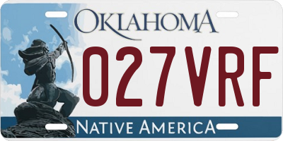 OK license plate 027VRF