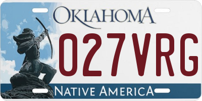 OK license plate 027VRG