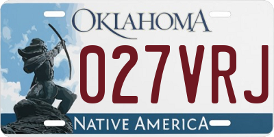OK license plate 027VRJ