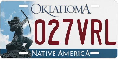 OK license plate 027VRL