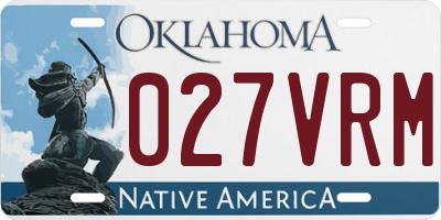 OK license plate 027VRM