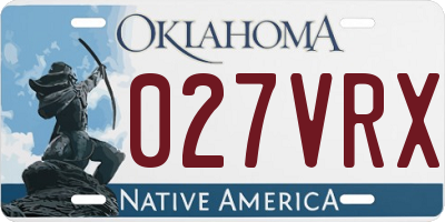OK license plate 027VRX