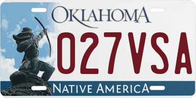 OK license plate 027VSA