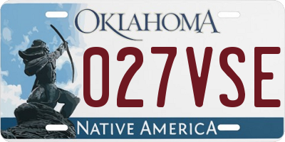 OK license plate 027VSE