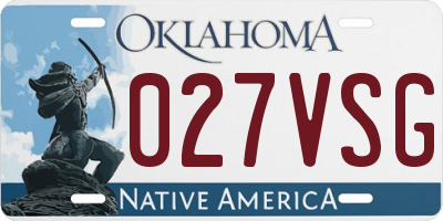 OK license plate 027VSG