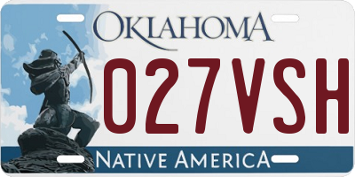 OK license plate 027VSH