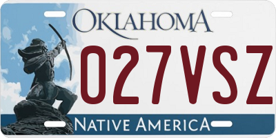 OK license plate 027VSZ