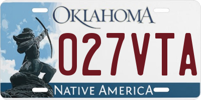 OK license plate 027VTA