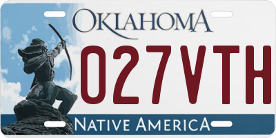 OK license plate 027VTH