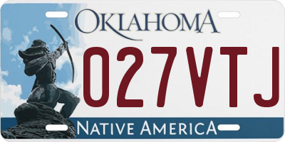 OK license plate 027VTJ