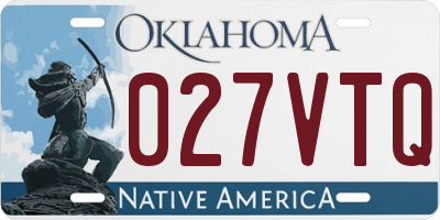 OK license plate 027VTQ