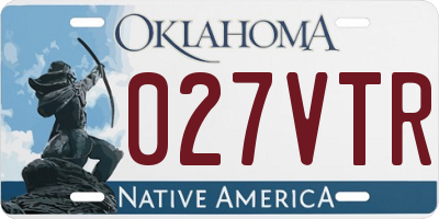 OK license plate 027VTR