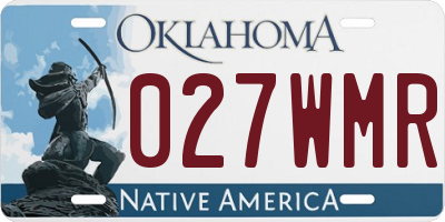 OK license plate 027WMR