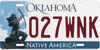 OK license plate 027WNK