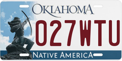 OK license plate 027WTU