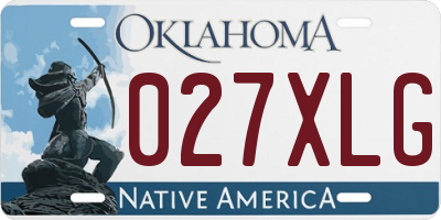OK license plate 027XLG