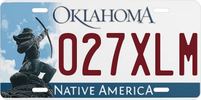 OK license plate 027XLM