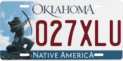 OK license plate 027XLU