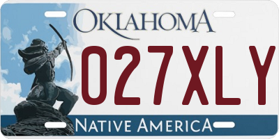 OK license plate 027XLY
