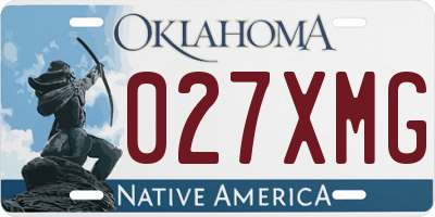OK license plate 027XMG