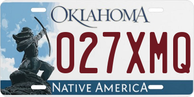 OK license plate 027XMQ