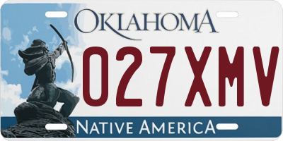 OK license plate 027XMV