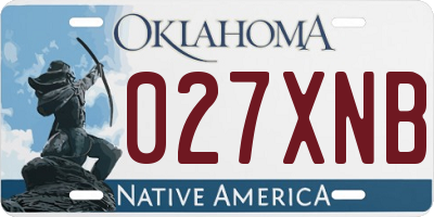 OK license plate 027XNB
