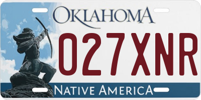 OK license plate 027XNR