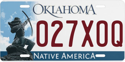 OK license plate 027XOQ