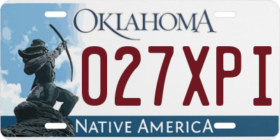 OK license plate 027XPI
