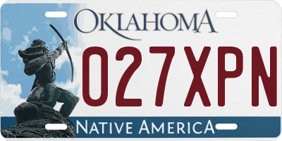 OK license plate 027XPN