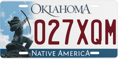 OK license plate 027XQM