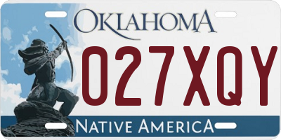 OK license plate 027XQY