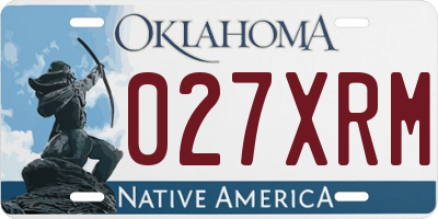 OK license plate 027XRM