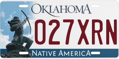 OK license plate 027XRN