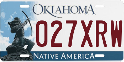 OK license plate 027XRW