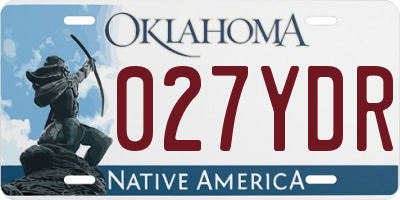 OK license plate 027YDR