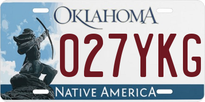 OK license plate 027YKG