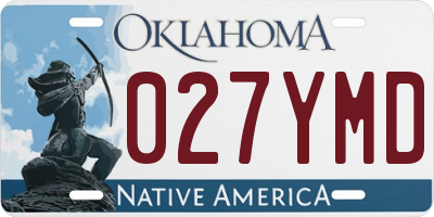 OK license plate 027YMD