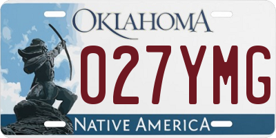 OK license plate 027YMG