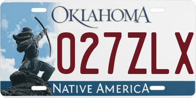 OK license plate 027ZLX