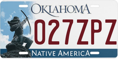 OK license plate 027ZPZ