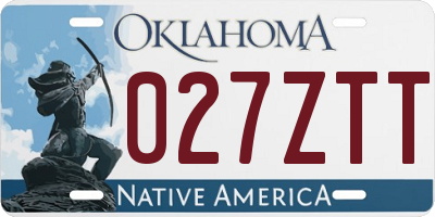 OK license plate 027ZTT