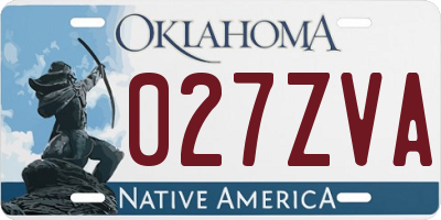 OK license plate 027ZVA
