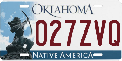OK license plate 027ZVQ