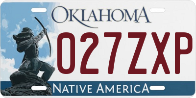 OK license plate 027ZXP