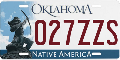OK license plate 027ZZS