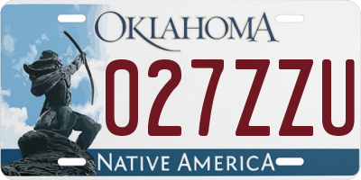 OK license plate 027ZZU
