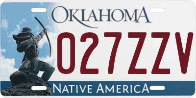 OK license plate 027ZZV